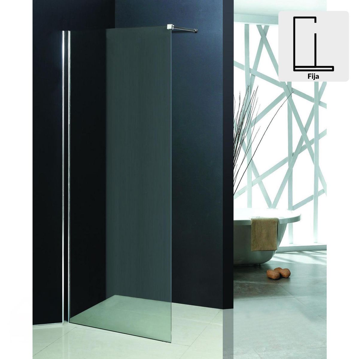 TEBISA - Mampara Fija 800 x 1950 8 mm TEB_GG7017