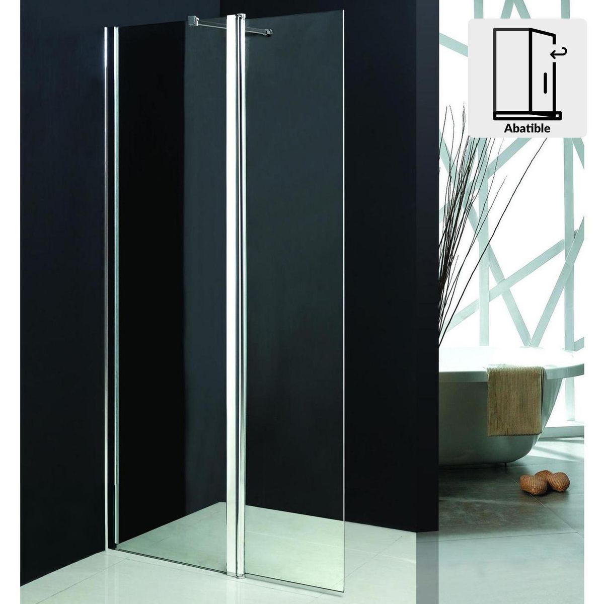 TEBISA - Mampara Abatible 2 hojas 600 + 400 6 mm TEB_GG7018