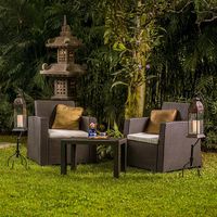 Juego de Terraza Balcon Tavarua 2 Personas Marrón Moro