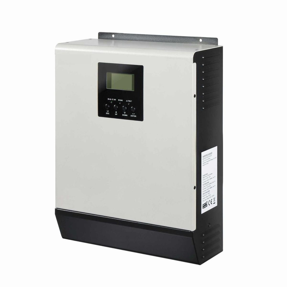 KINGDOM SOLAR - Inversor Hibrido 2.4Kw Con Regulador Pwm 50A Plata