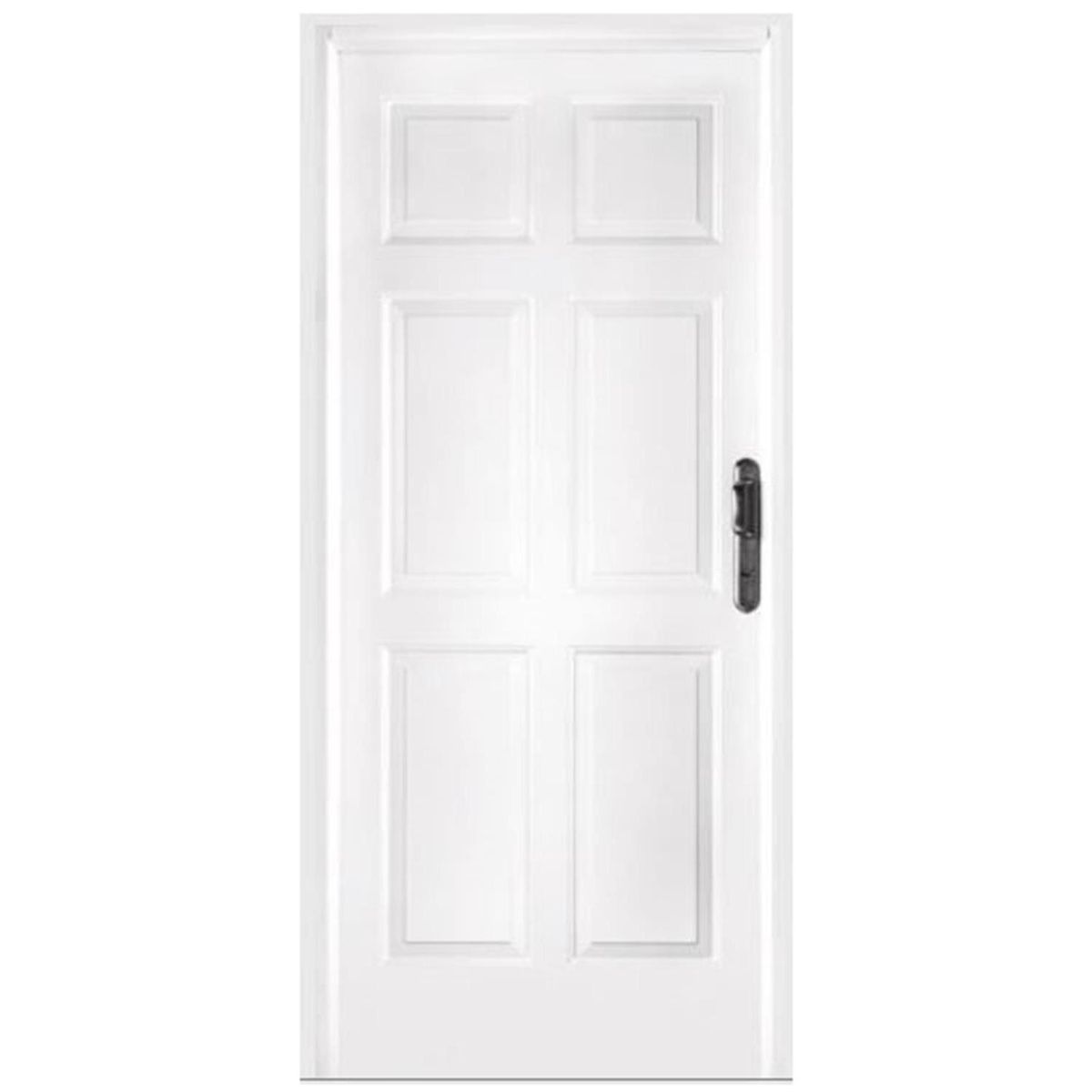 WINTEC - Kit Puerta Exterior Acero galvanizado 80x200 cm 6 Paneles Izquierda Blanco