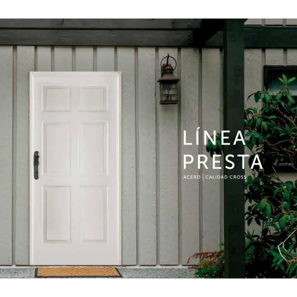 WINTEC - Kit Puerta Exterior Acero galvanizado 6 Paneles Izquierda Blanco