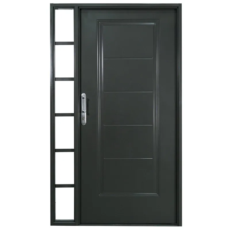 WINTEC - Kit Puerta Exterior Acero galvanizado 90x200 cm 5 Paneles Gris