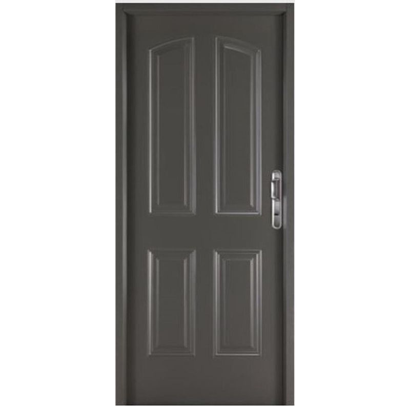 WINTEC - Kit Puerta Exterior Acero galvanizado 80x200 cm 4 Paneles Izquierda Gris
