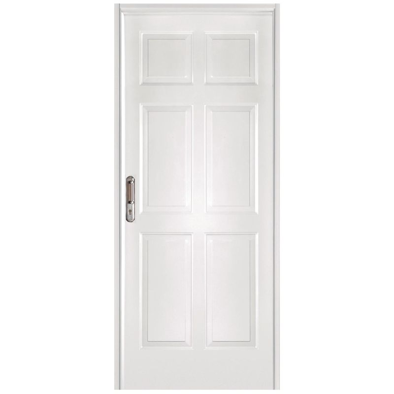 WINTEC - Kit Puerta Exterior Acero galvanizado 80x200 cm 6 Paneles Derecha Blanco