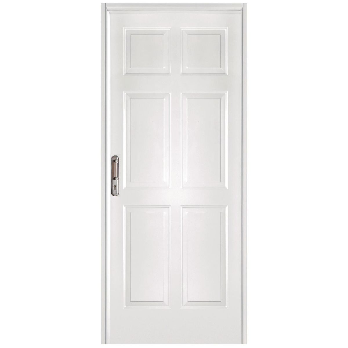 WINTEC - Kit Puerta Exterior Acero galvanizado 90x200 cm 6 PANELES Blanco