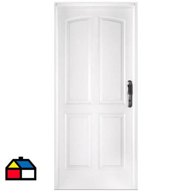 Kit puerta acero 4panel blanco90x200 izquierda