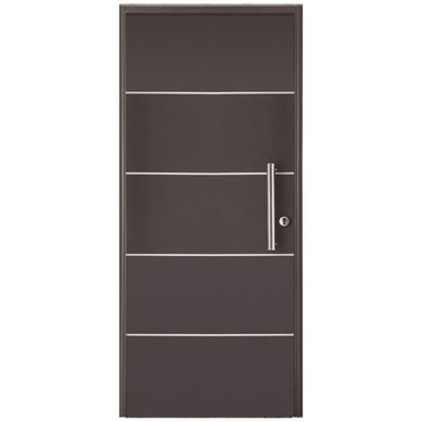 Kit puerta lista acero gris 90x200 izquierda