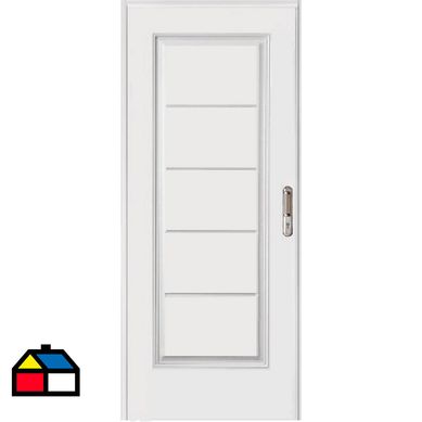 Kit puerta acero 5 panel blanco80x200 izquierda