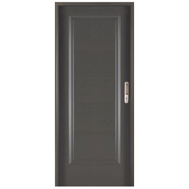 Kit Puerta Exterior Acero galvanizado 80x200 cm 5 Paneles Izquierda Gris