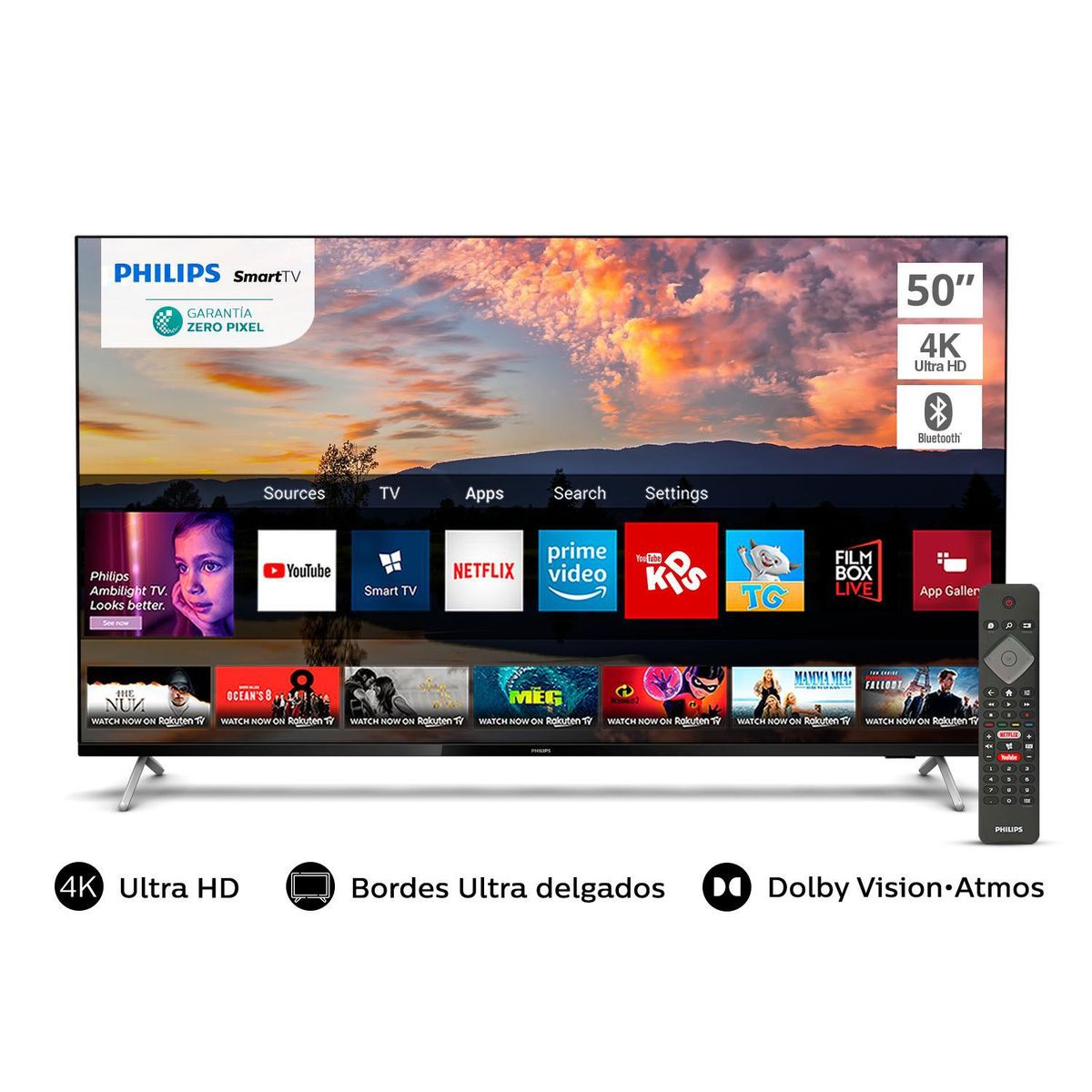 PHILIPS - Smart TV LED 50 " Ultra HD 50PUD7625