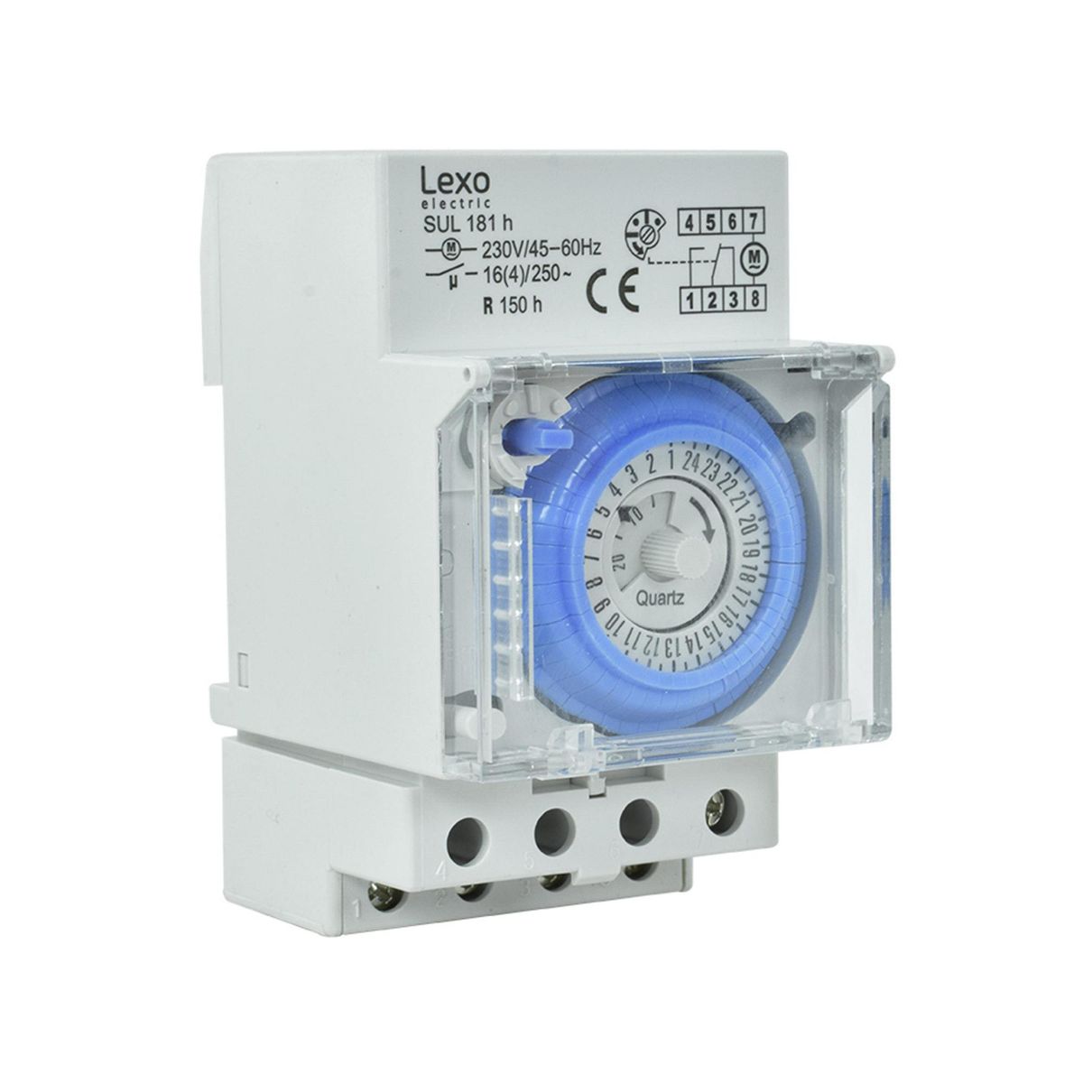 LEXO - Interruptor horario análogo c/reserva de funcionamiento 150 hr