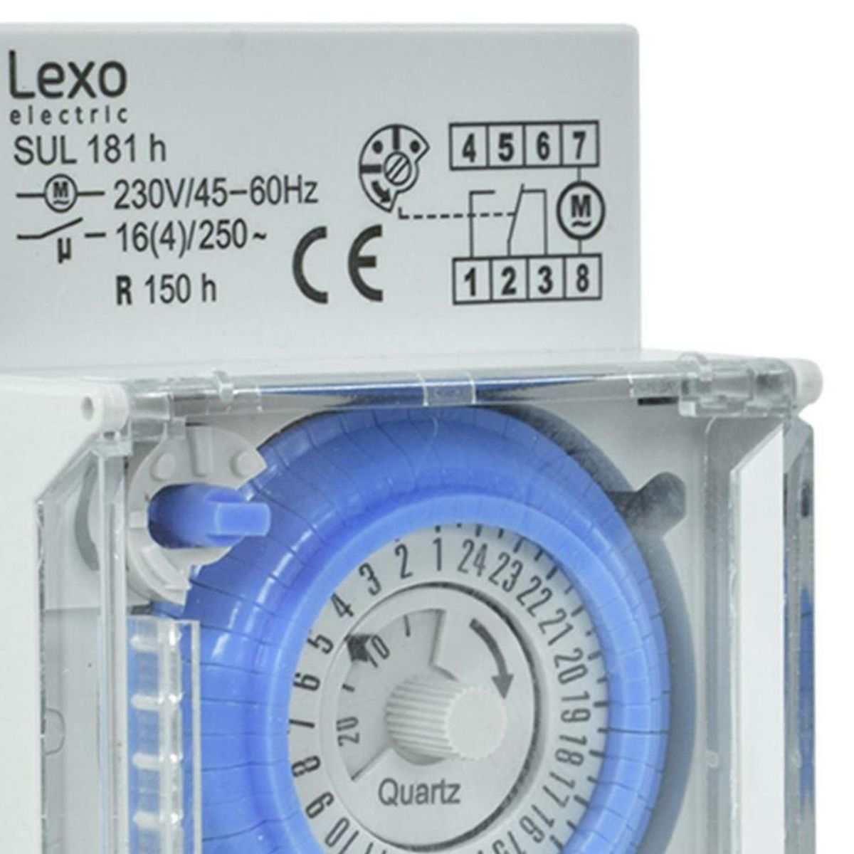 LEXO - Interruptor horario análogo c/reserva de funcionamiento 150 hr