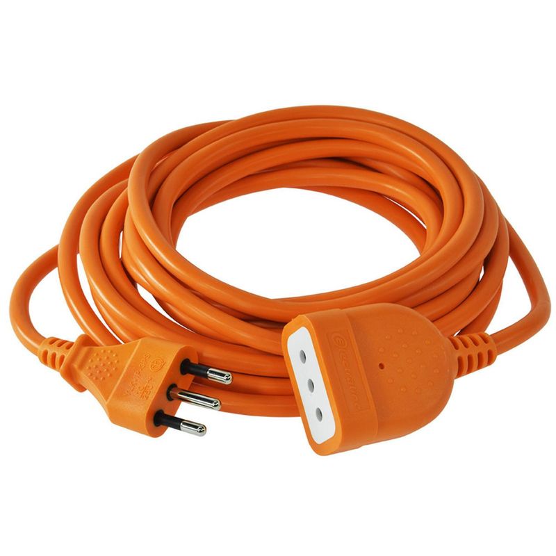 LEXO - Alargador Simple 2 USB 1 Toma(s) 5 m Naranjo