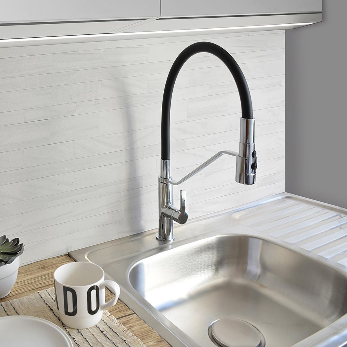 STRETTO - Monomando para Lavaplatos Asti Cromado