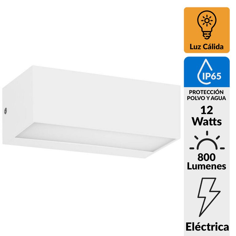 BP ILUMINACION Apliqué Exterior Led Bidireccional 12 W 800 lm Luz Cálida