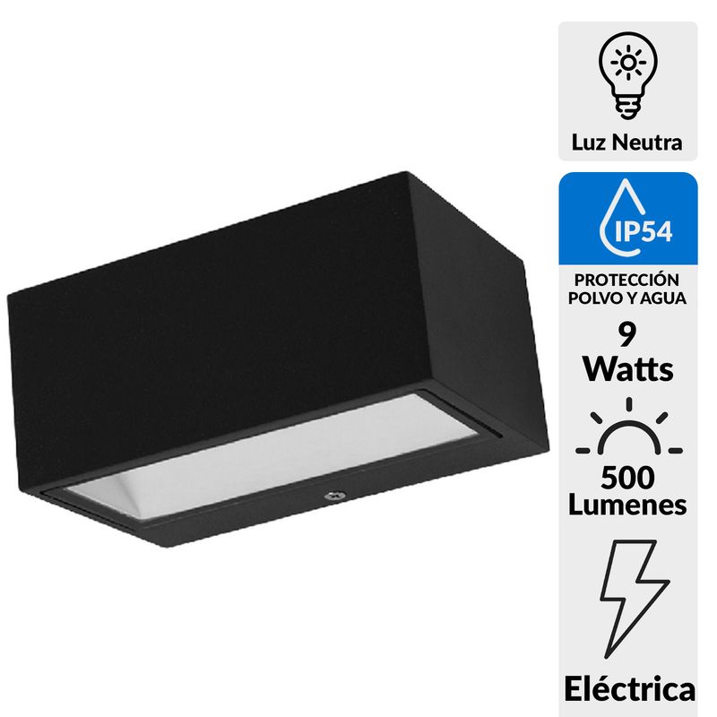 BP ILUMINACION - Apliqué Exterior Led Lutec 9 W  500 lm Luz Neutro