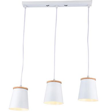 Lmpara colgante 3 luces Kilian base E27 blanco