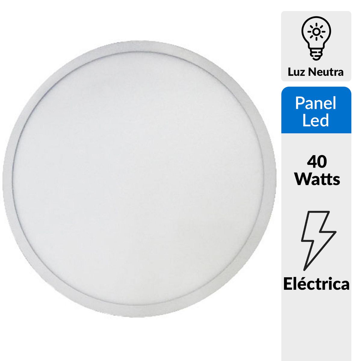 BP ILUMINACION Panel Led empotrado circular 40 W 4000K diámetro 600mm ...