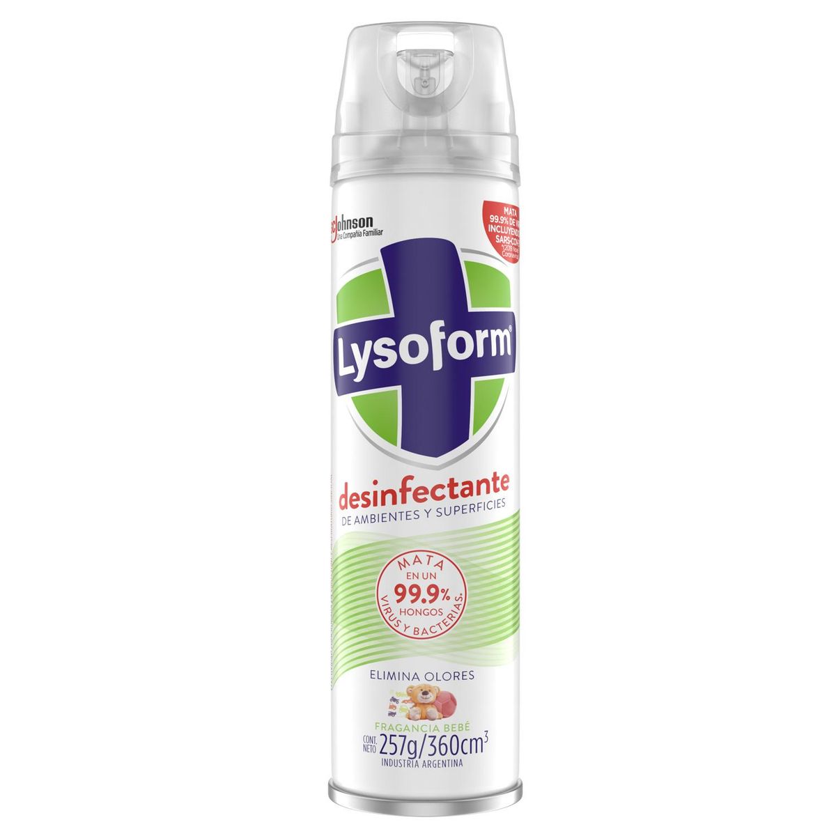 LYSOFORM - Desinfectante Lysoform Bebé Aerosol 360 cc Elimina Virus y Bacterias
