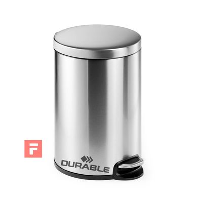 Papelero con pedal redondo inox durable 20 Litros
