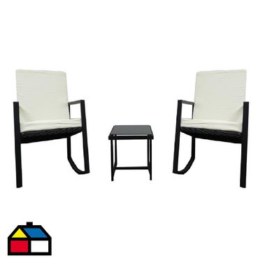 Juego de Balcn de Terraza Isabel 2 Personas Negro