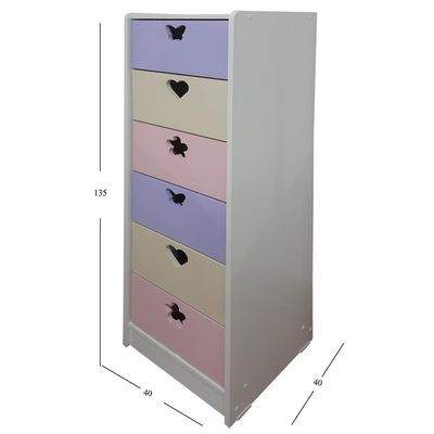 Imagen 2 del producto Cajonera 6 Cajón(es) Crema Lila 40x135x40 cm crema