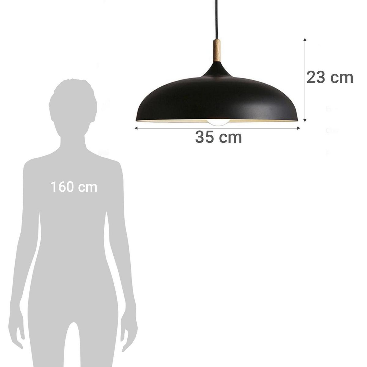 LUP - Lámpara MO 1123-B Negra