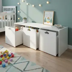 MUEBLES KIDS - Juguetera 3 Cajón(es) Auto 120x50x50 cm Blanca