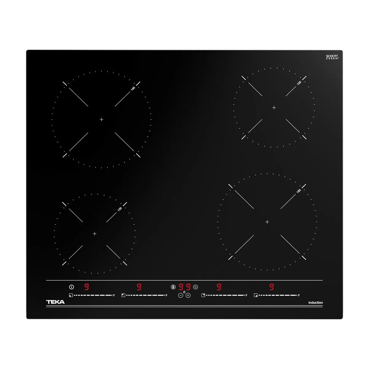 TEKA - Cocina Inducción 4 Platos Negro IBC-64010 MSS