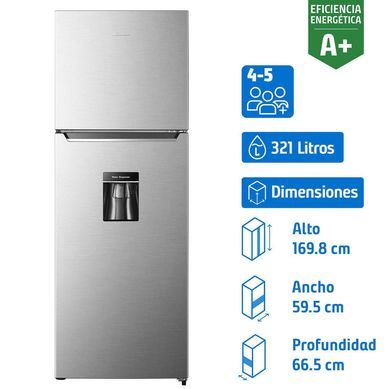 Refrigerador no fost top mount 321 litros