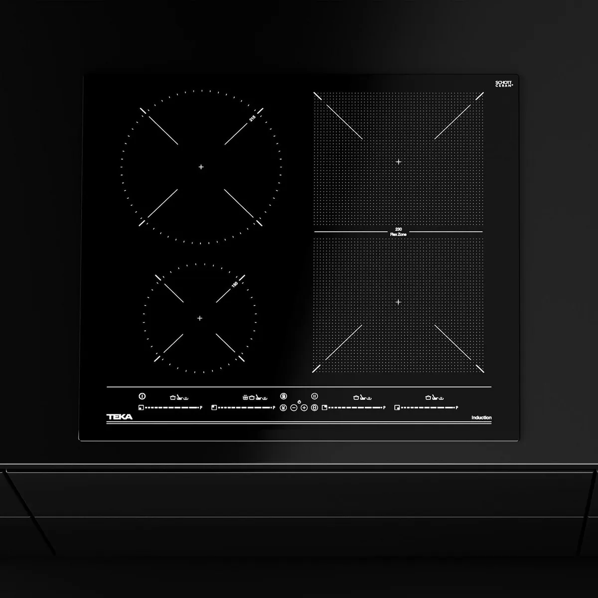TEKA - Encimera Inducción 4 Platos Negro IZF-64440 MSP BK