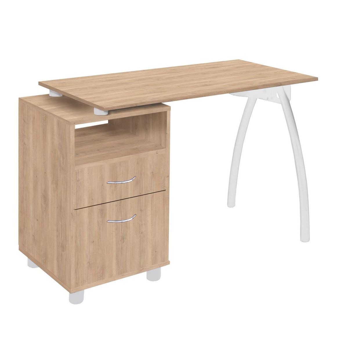 AGM - Escritorio 2 cajones puerta metal 110x50x120 cm Jerez