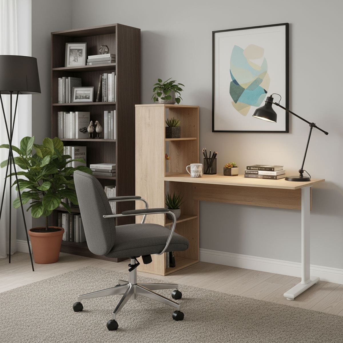 AGM - Escritorio estante 120x53x126 cm Jerez