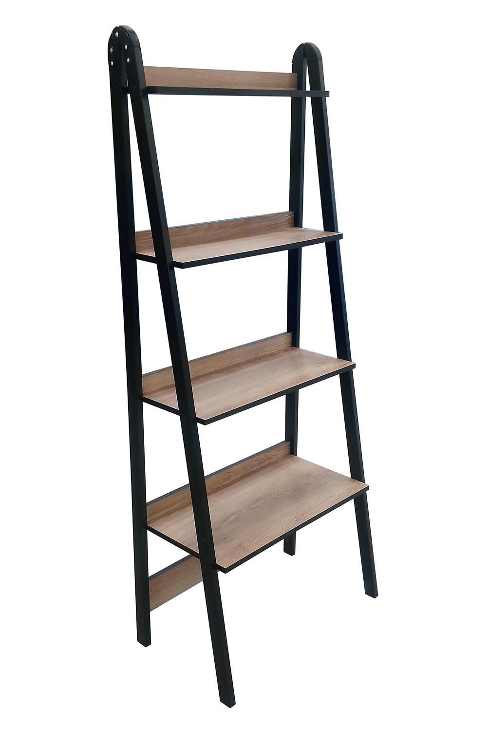 AGM - Estante Worki Madera 4 Nivel(es) 64x160x38 cm Negro/Roble