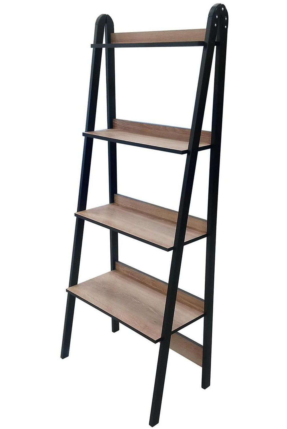 AGM - Estante Worki Madera 4 Nivel(es) 64x160x38 cm Negro/Roble