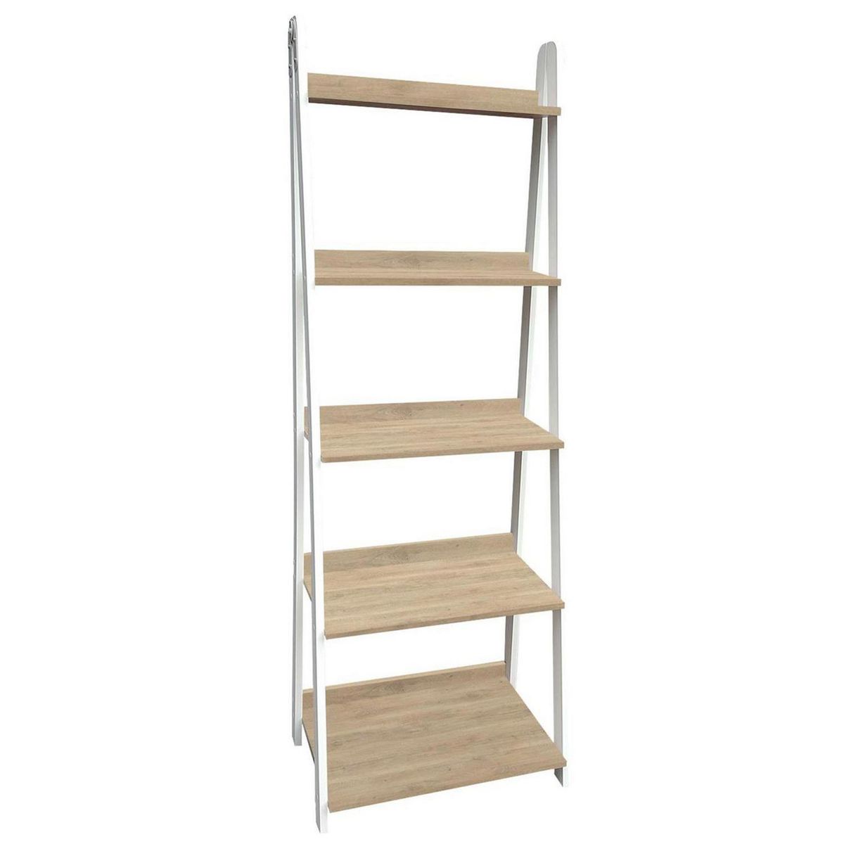 AGM - Estante MDF 5 Nivel(es) 60x170x38 cm Blanco/Jerez