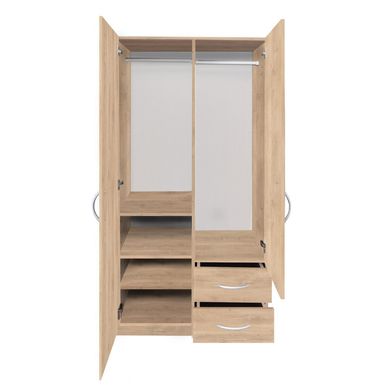 Closet 2 puertas 2 Cajones 80x50x180 cm Jerez