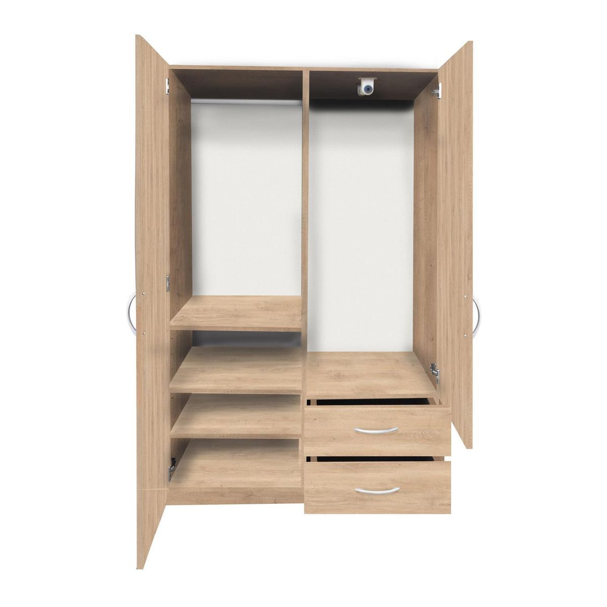 AGM - Clóset 2 Puerta(s) 2 Cajón(es) 4 Repisa(s) 120x180x50 cm Jerez