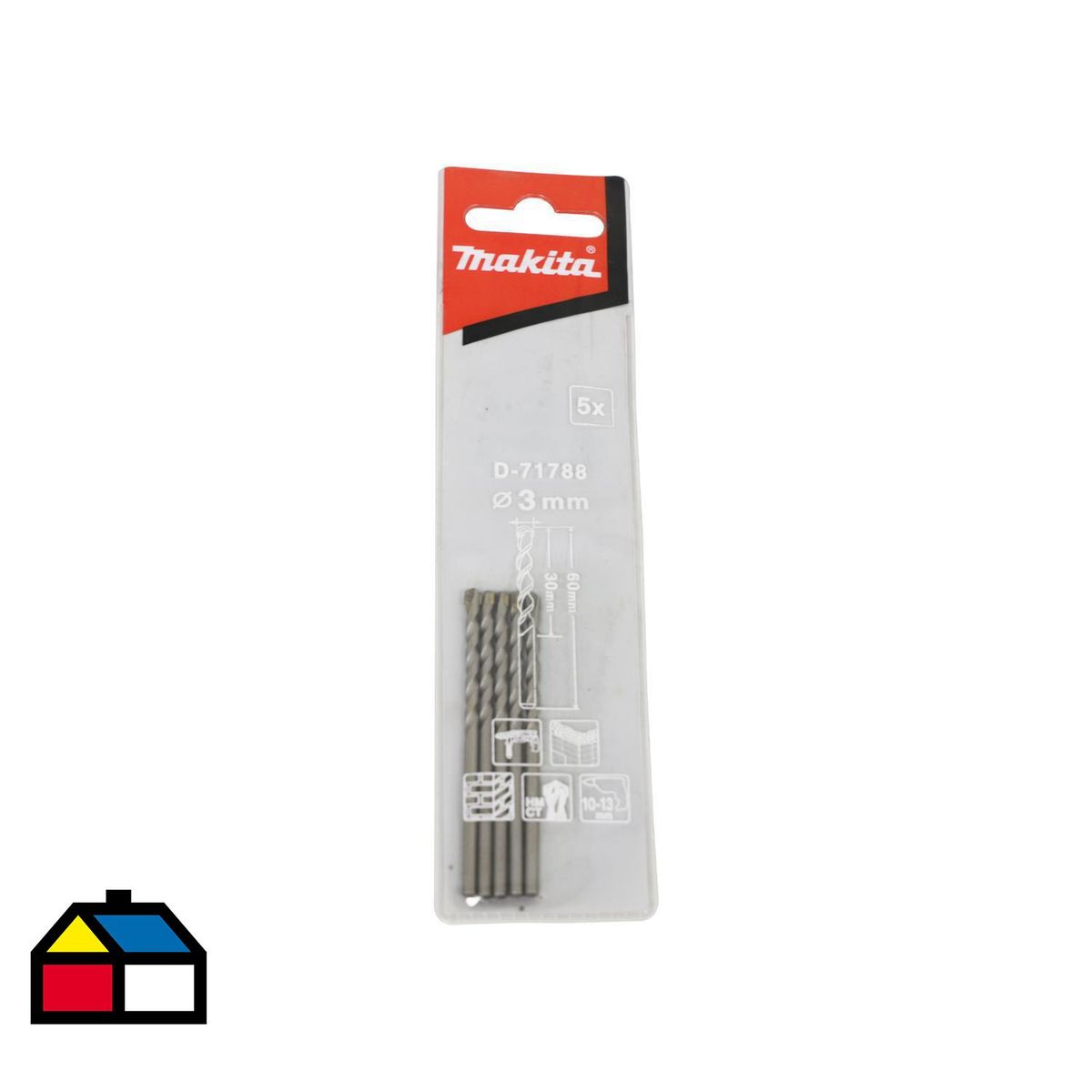 MAKITA - Broca concreto 3x60 mm 5 unidades