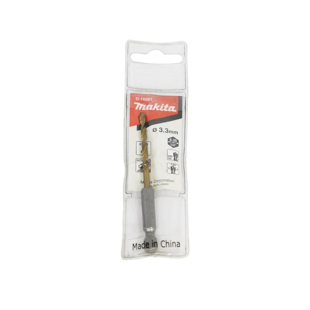 MAKITA - Broca metal HSS-TIN 3,3 mm