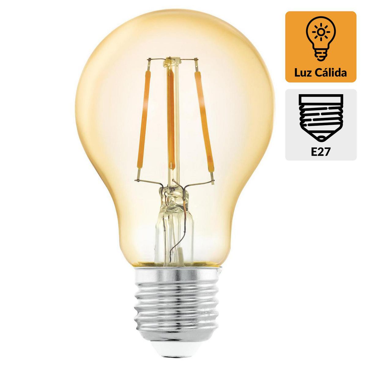 EGLO - Ampolleta Led Filamentos 4 W E27 320 lm Luz Cálida