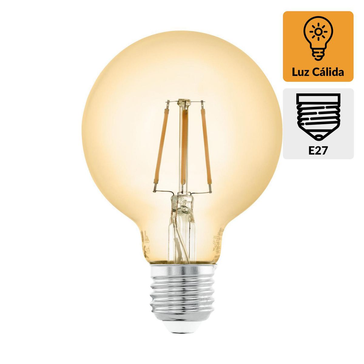 EGLO - Ampolleta Led Filamentos 4 W E27 320 lm Luz Cálida