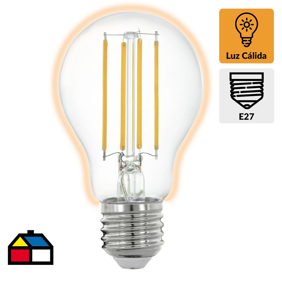 EGLO - Ampolleta Led Filamentos 6 W E27 806 lm Luz Cálida
