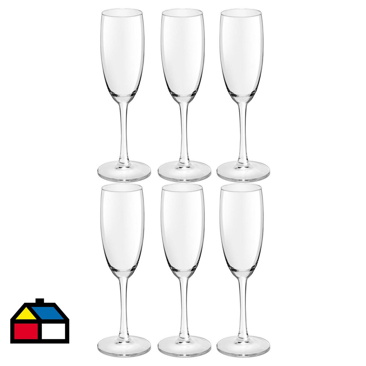 ROYAL LEERDAM - Set 6 Copas de Vino tinto 450 ml Vidrio Transparente