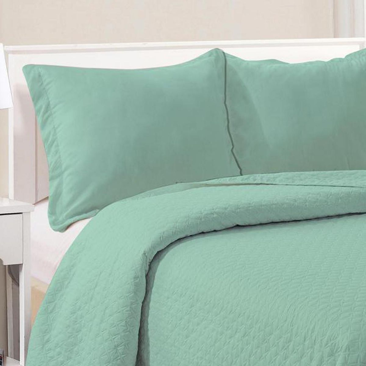 MASHINI - Cubrecama Quilt 1.5 plazas Cordoba Turquesa