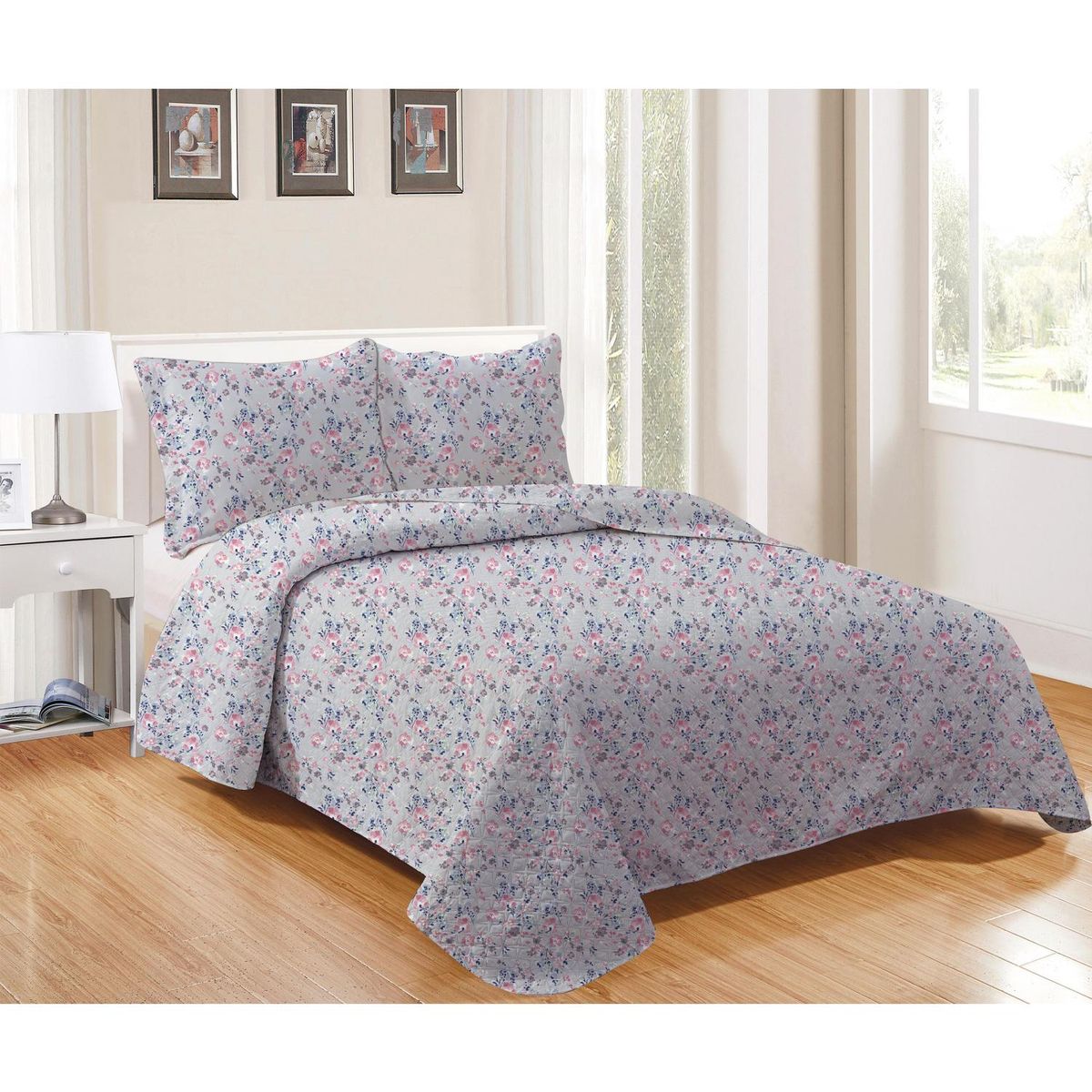 MASHINI - Cubrecama Quilt 2 plazas Cordoba Multicolor 