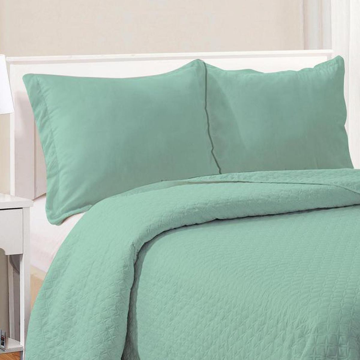 MASHINI - Cubrecama Quilt 2 plazas Cordoba Turquesa 