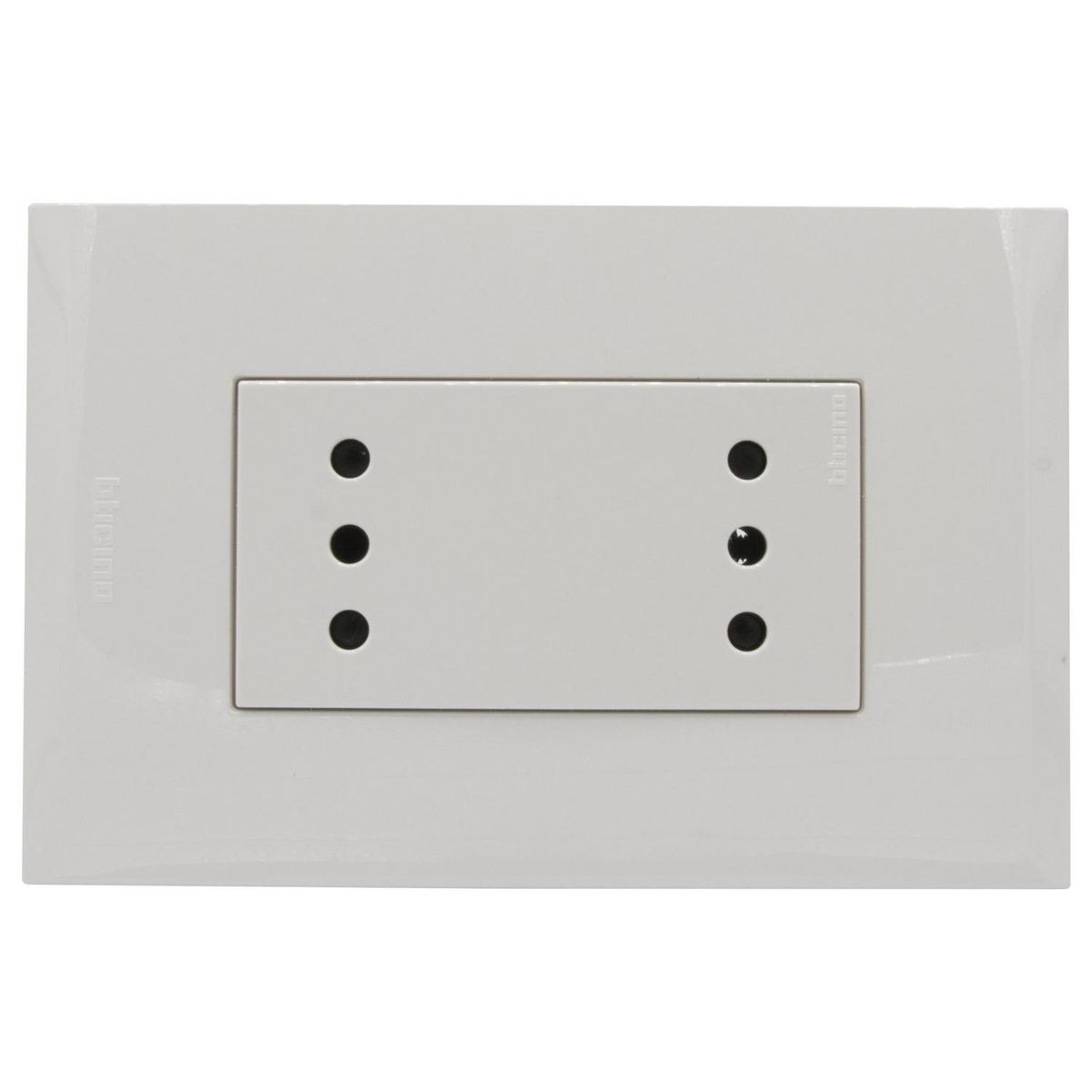 BTICINO - Toma duplex 10A blanca armada Nobile