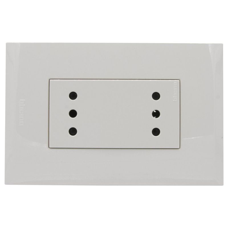BTICINO - Toma duplex 10A blanca armada Nobile